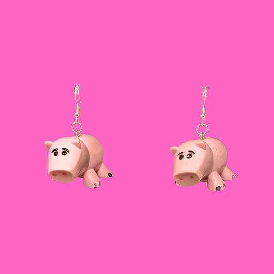 Handmade, Upcycled Toy Story's Hamm Earrings