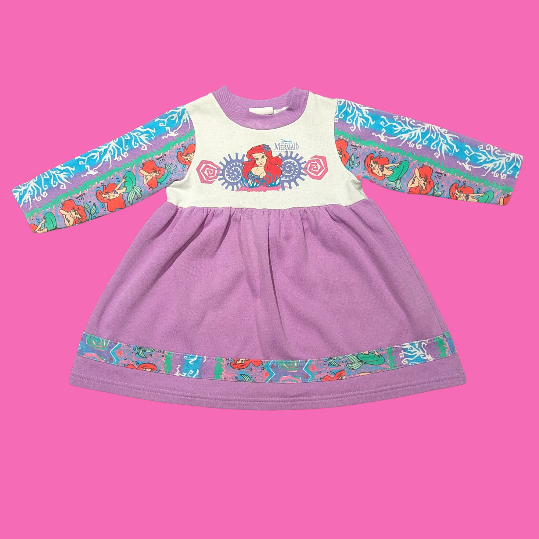 Vintage 1990's Little Mermaid Dress Size 4 Years