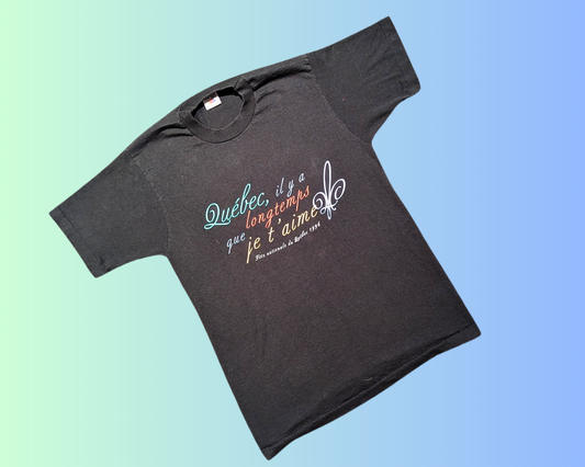 T-Shirt vintage Fête Nationale du Québec 1996 Taille M