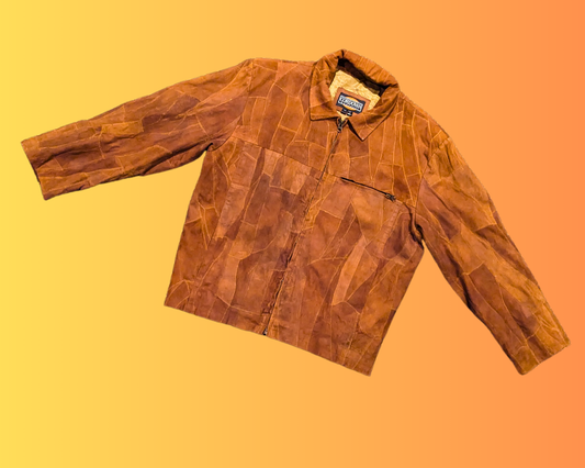 Veste en cuir Cordovan Montréal vintage des années 1990, taille M