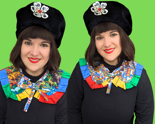 Rideaux réversibles à motif dinosaures, faits à la main et recyclés, col marin avec volants