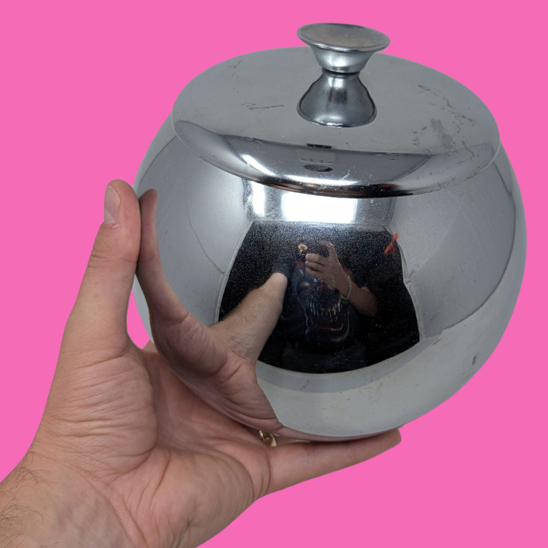 Vintage 1970's Big, Silver Hashtray