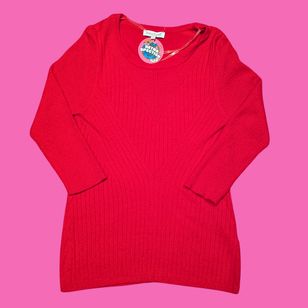 Marie Claire Boutique Red Shirt Size M