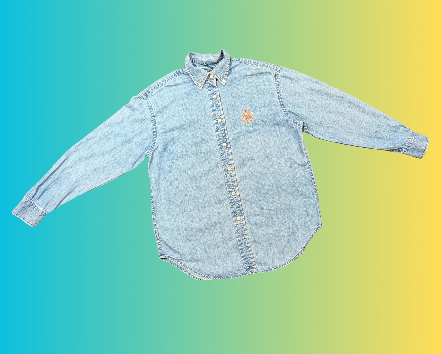 Handmade, Upcycled Dua Lipa Future Nostalgia Tour 2021 Denim Ralph Lauren Shirt/Jacket Size S