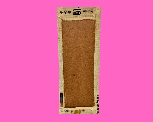Broderie vintage des années 1970, petite fille blonde, sans cadre