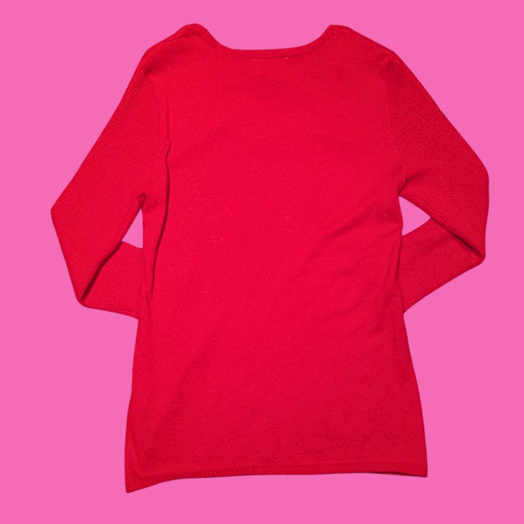 Marie Claire Boutique Red Shirt Size M