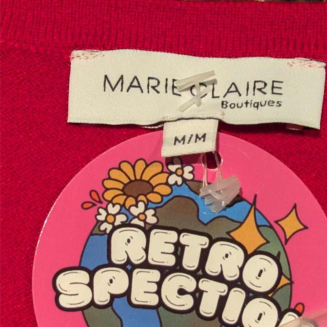 Marie Claire Boutique Red Shirt Size M