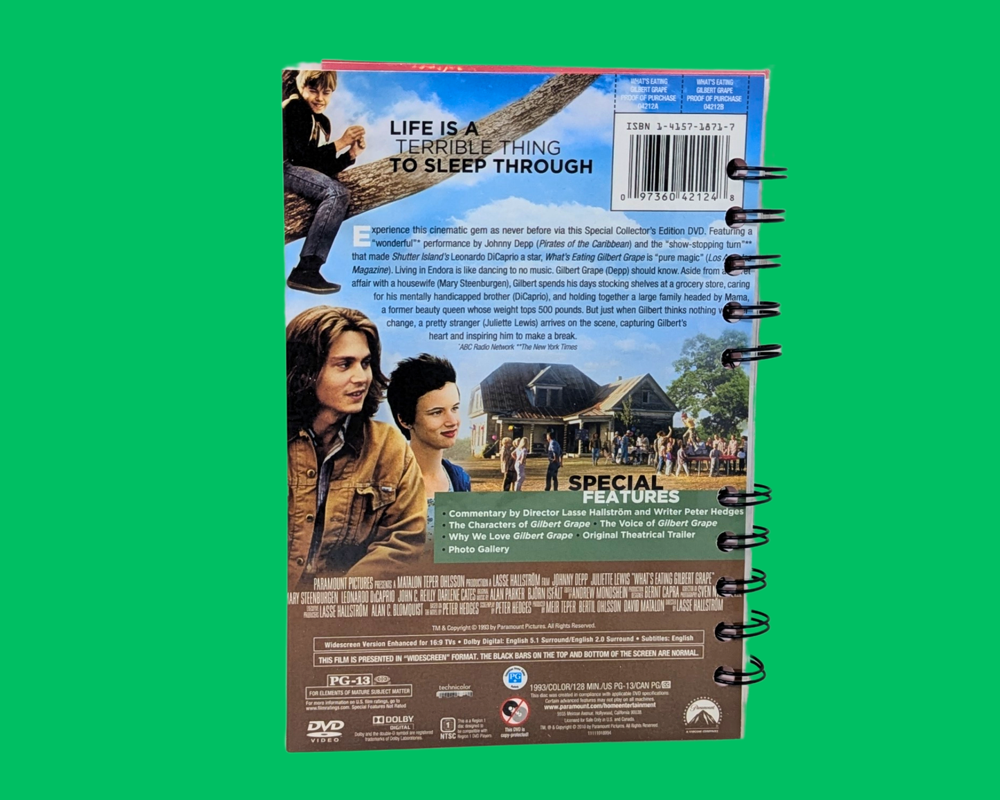 What's Eating Gilbert Grape DVD Movie Notebook