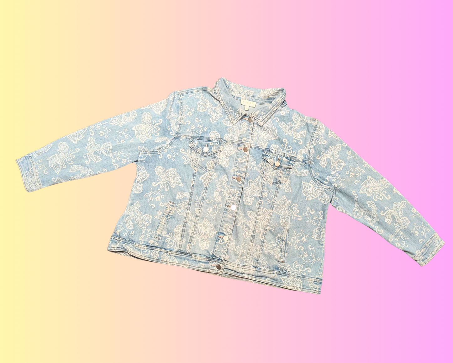 Handmade, Upcycled The Shinning Denim Jacket Size 14 (XL)