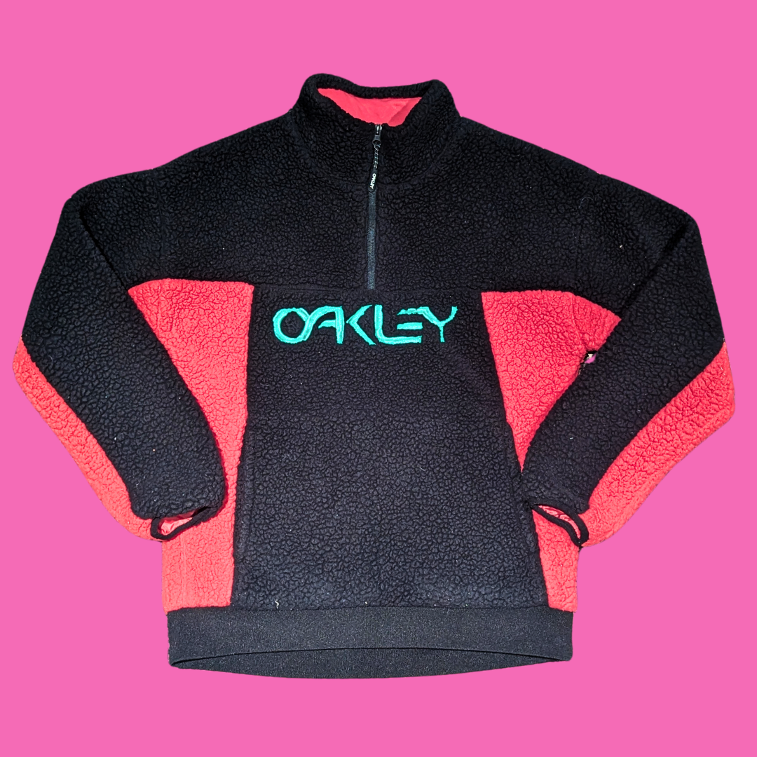 Black and Warm Pink Coloured Fleece by Oakley Size XS