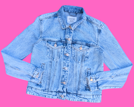 Handmade, Upcycled Sailor Moon Denim Jacket Size XS