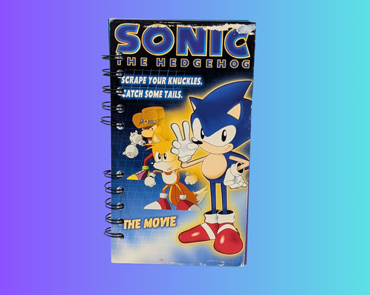 Sonic The Hedgehog The Movie VHS Movie Notebook