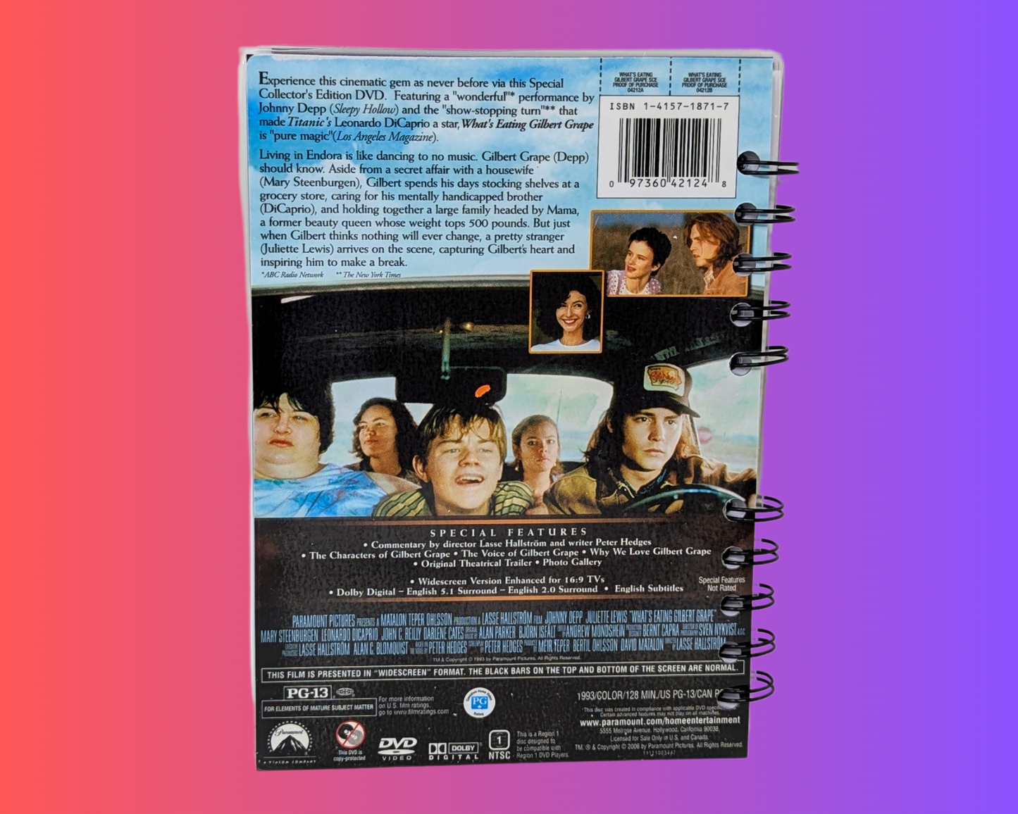 What's Eating Gilbert Grape DVD Movie Notebook