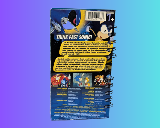 Sonic The Hedgehog The Movie VHS Movie Notebook