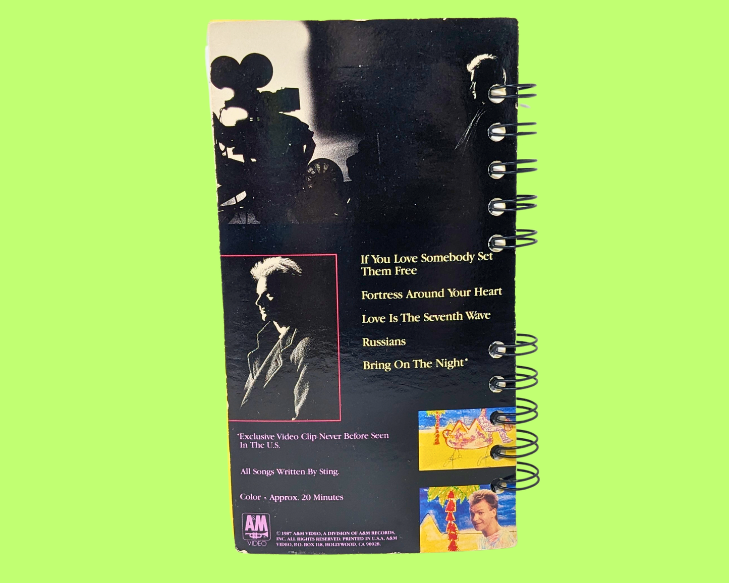 Sting The Videos Part 1 VHS Movie Notebook