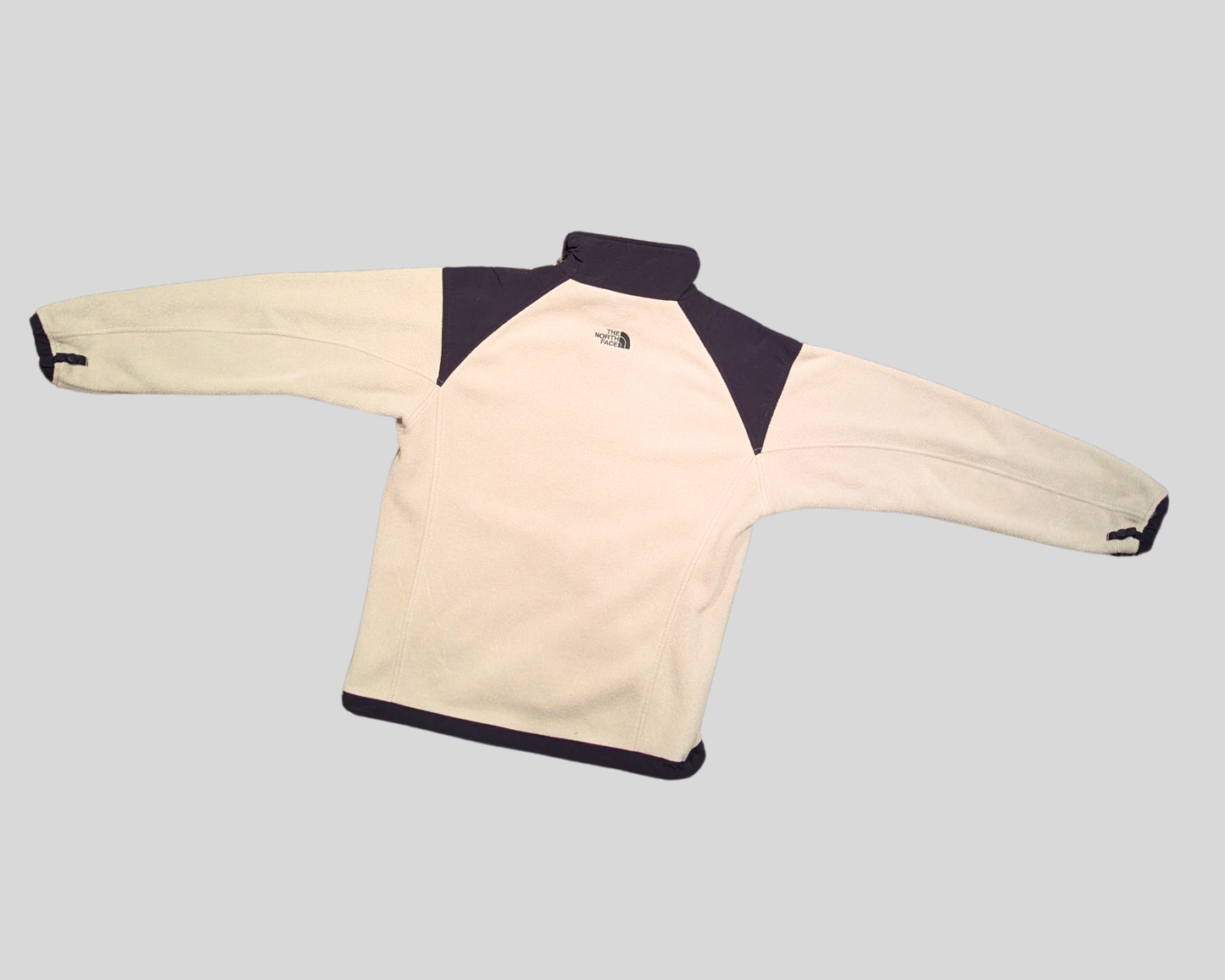 Y2K Beige and Black The North Face Fleece Size L