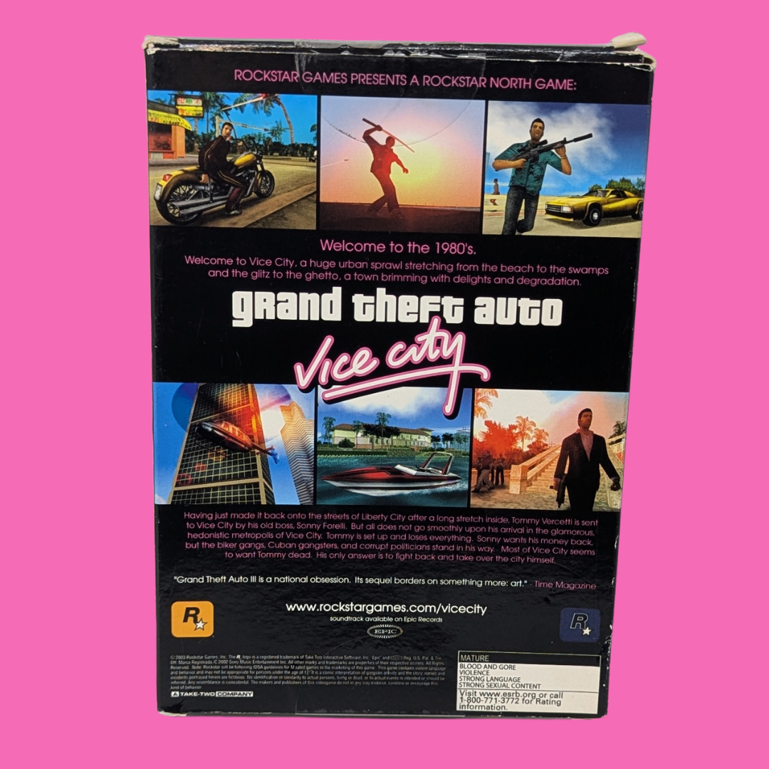 Y2K 2003 Grand Theft Auto Vice City Windows Computer Video Game