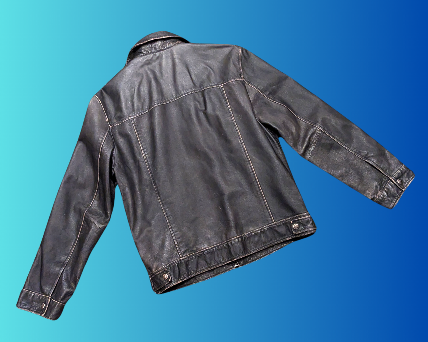 Y2K Guess Genuine Leather Jacket Size M
