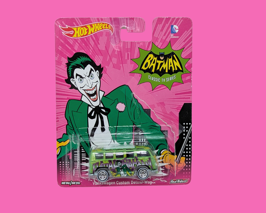 Jouet automobile de collection scellé Hot Wheels Batman Joker Volkswagen Custom Deluxe Wagon