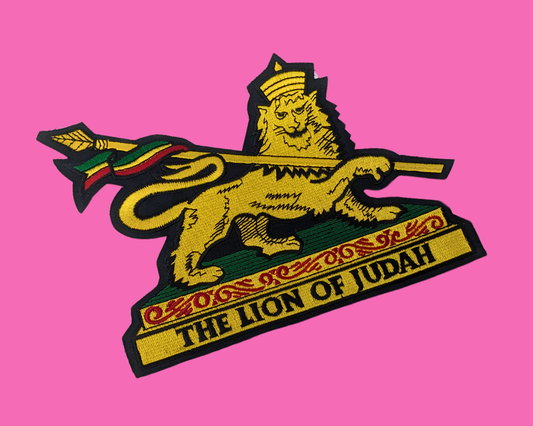 Vintage 1990's Jamaica The Lion of Judah Big Embroidered Patch