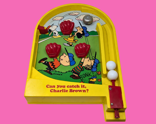 Jeu de flipper Charlie Brown sur le thème du baseball vintage de 1976