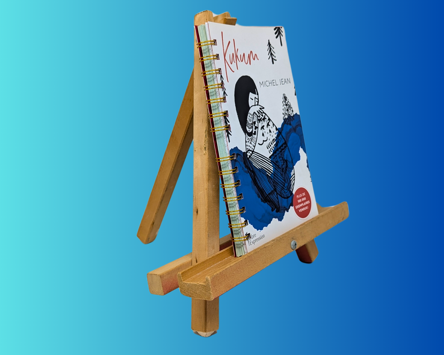 Handmade and Upcycled Kukum Novel by Michel Jean Notebook