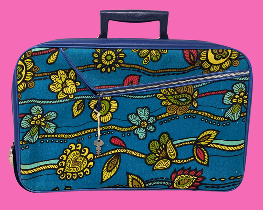 Valise vintage Groovy des années 1960 fabriquée au Japon