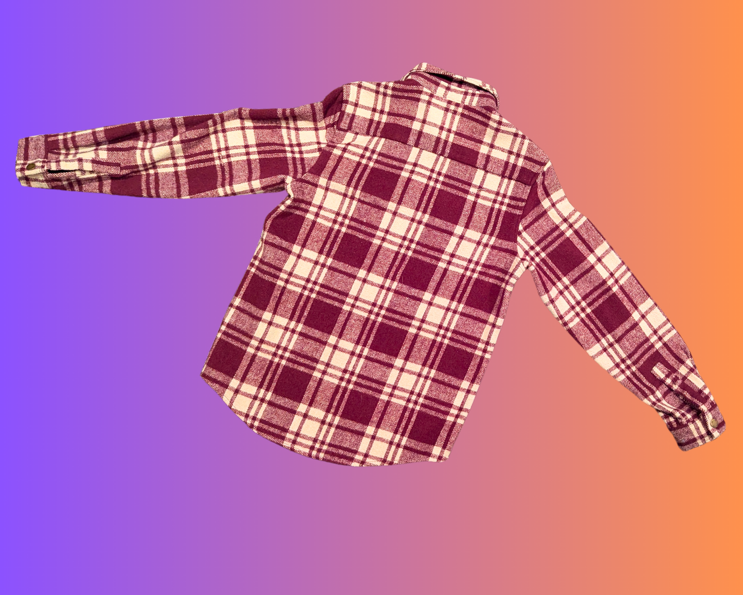 Y2K Plaid Purple WESC Shirt Size S Men