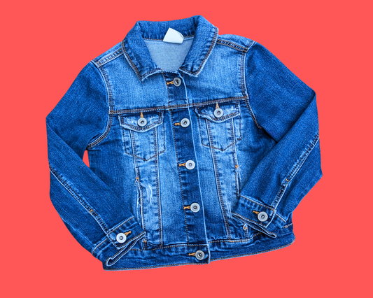 Handmade, Upcycled Jurassic World Denim Jacket Size 6 For Girls