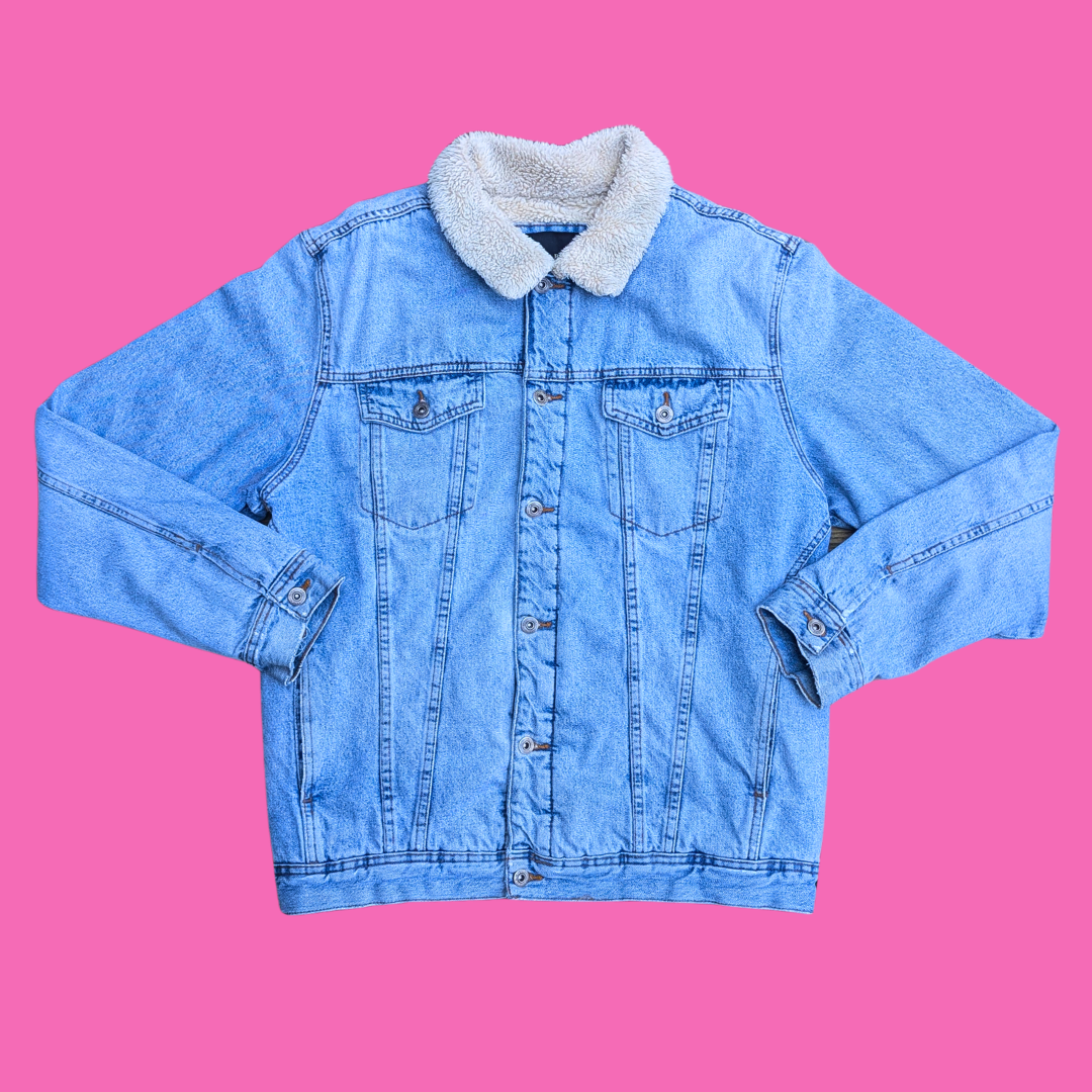 Homer Simpson, The Simpsons T-Shirt Warm Denim Jacket Size XL for Men