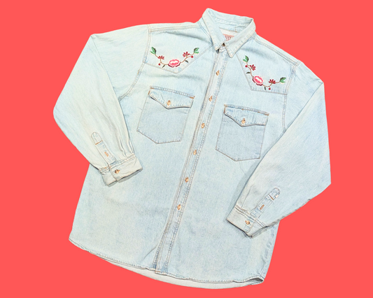 Handmade, Upcycled Teenage Mutant Ninja Turtles Pillow Case Denim Shirt/Jacket Size XL