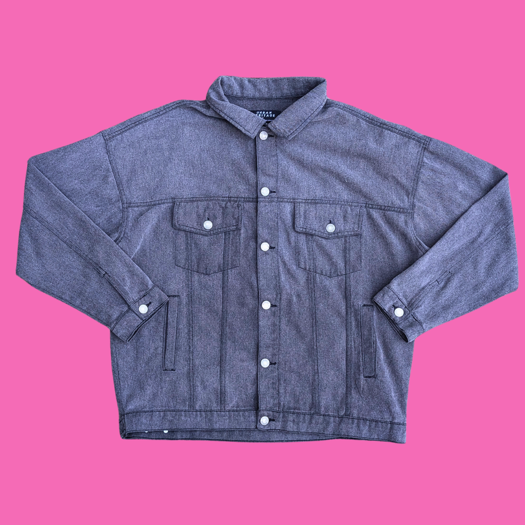 Friday the 13th Upcycled T-Shirt Denim Jacket Size L