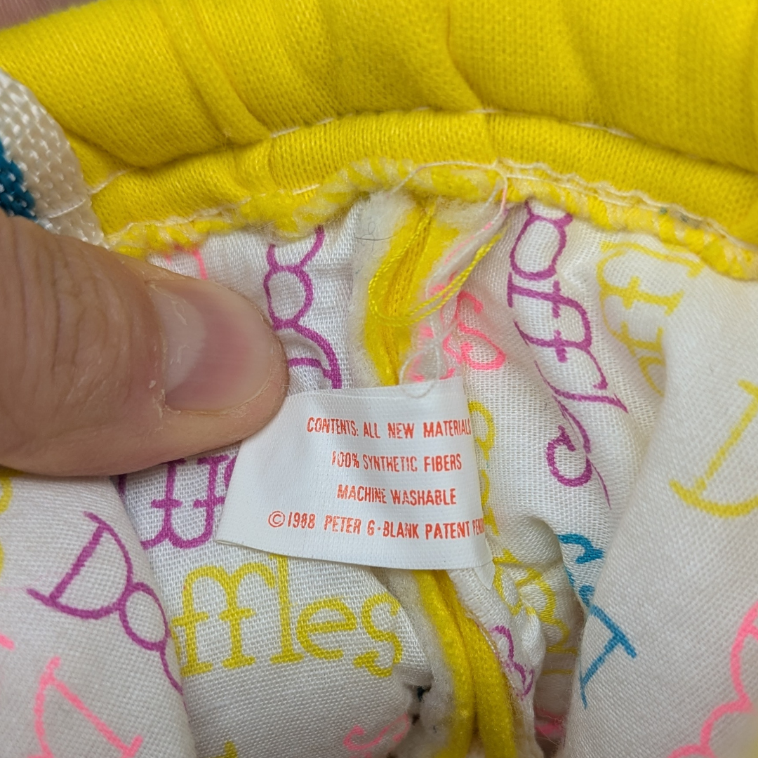 Vintage 1988 Plush Toy Doofles Bag