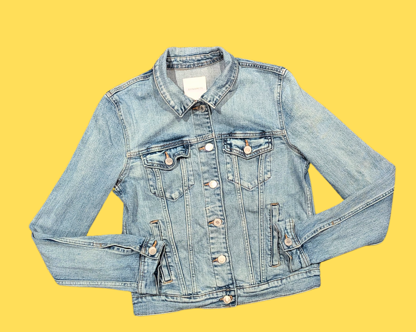 Handmade, Upcycled Denim Jacket with a Mickey Mouse T-Shirt Size M for Women