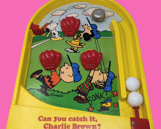 Jeu de flipper Charlie Brown sur le thème du baseball vintage de 1976