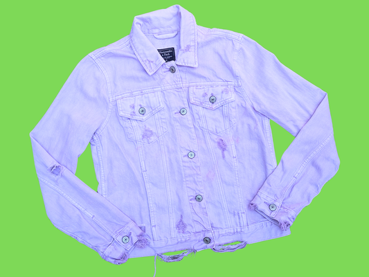 Handmade, Upcycled The Nightmare Before Christmas, Jack and Sally, Light Purple Jacket Size M