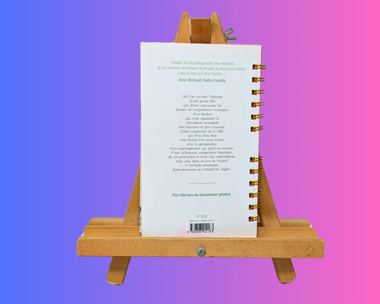 Handmade and Upcycled Six Degré de Liberté Novel by Nicolas Dickner Notebook