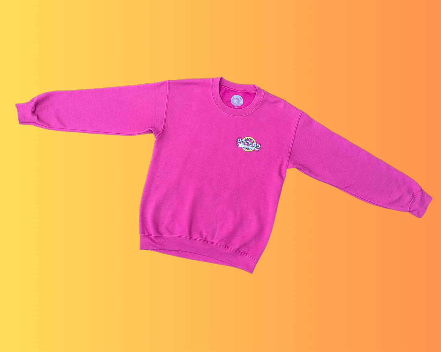 Pull rose Tamelo Grease des années 2000, motif Summer Lovin', taille S