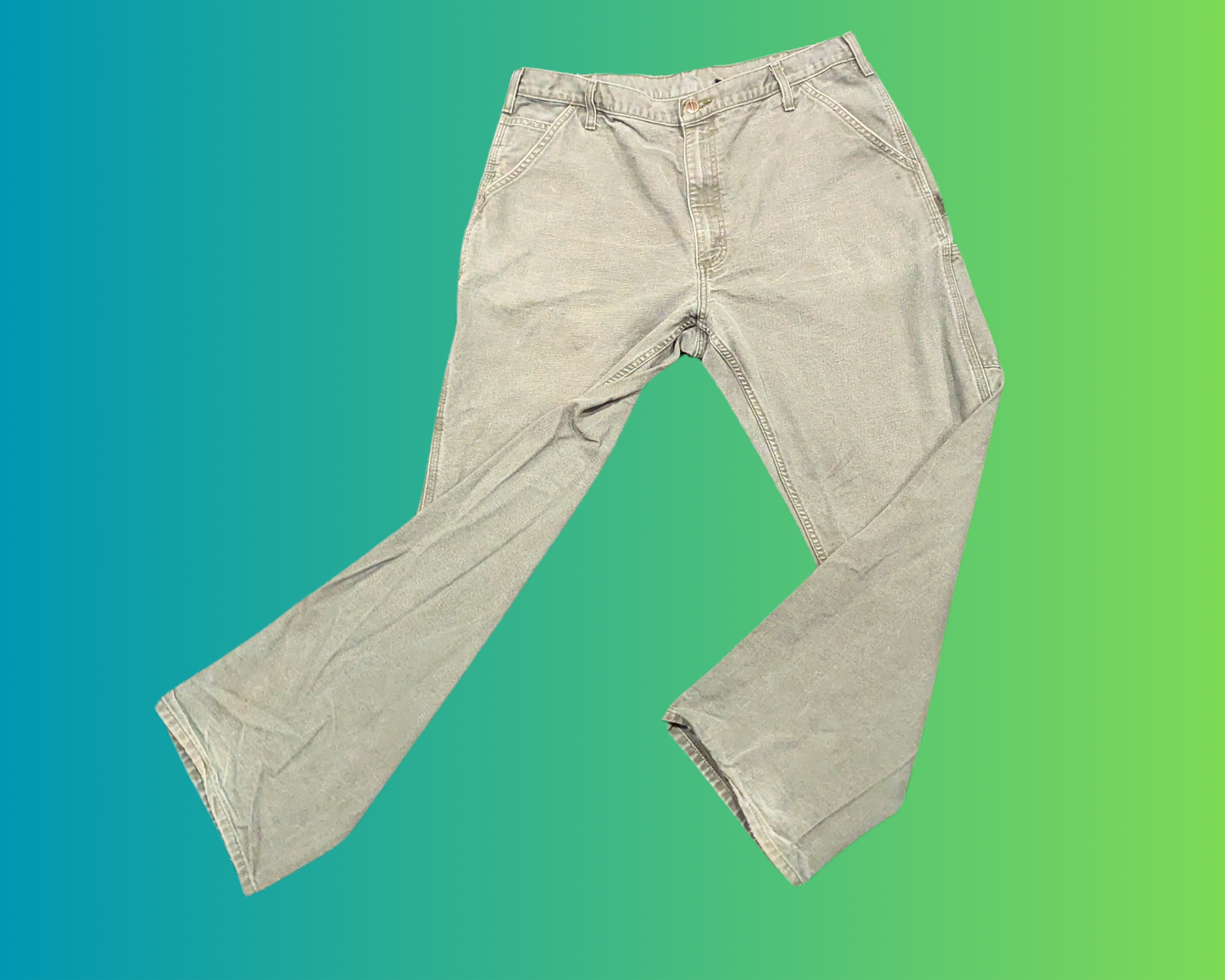 Y2K Gray Denim Trousers, Jeans by Carhatt Size 38 x 32 (XL)