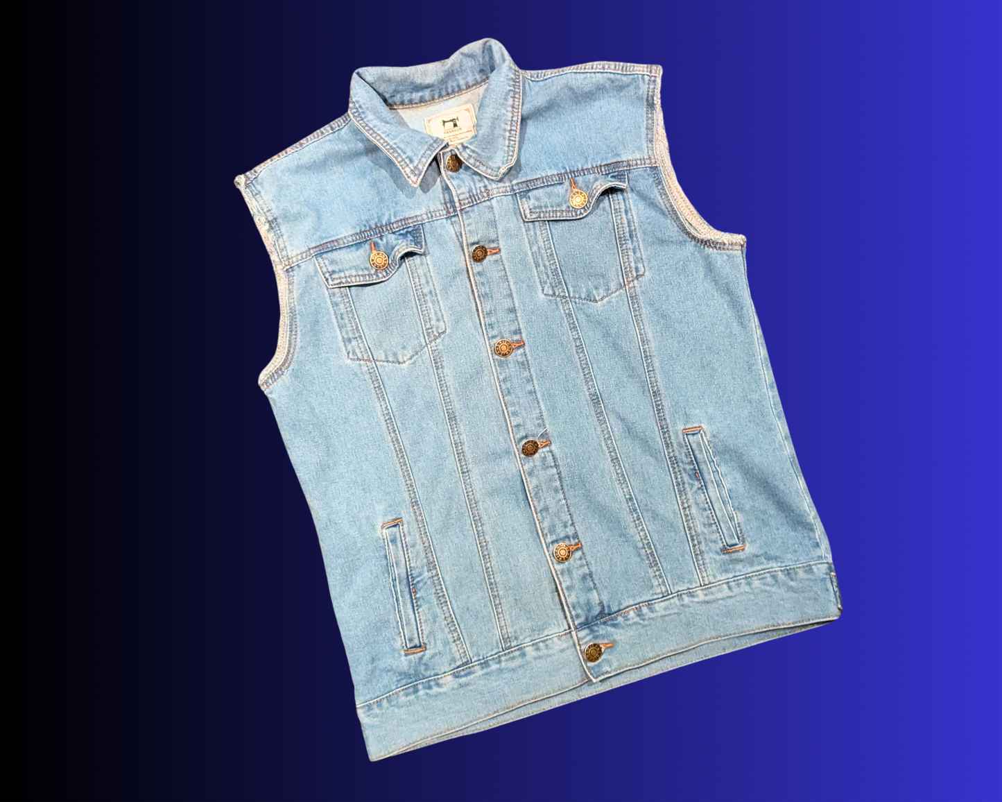 Handmade, Upcycled The Nightmare Before Christmas Denim Jacket/Vest Size M