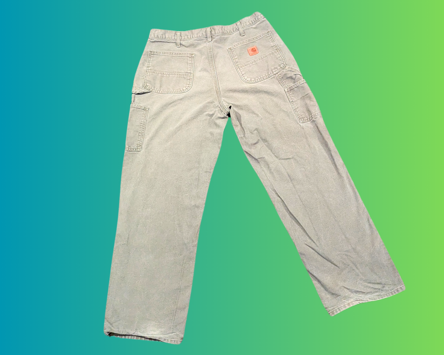 Y2K Gray Denim Trousers, Jeans by Carhatt Size 38 x 32 (XL)