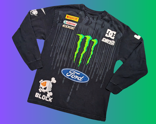 Rare Long Sleeves Ken Block Monster Energy Shirt Size M
