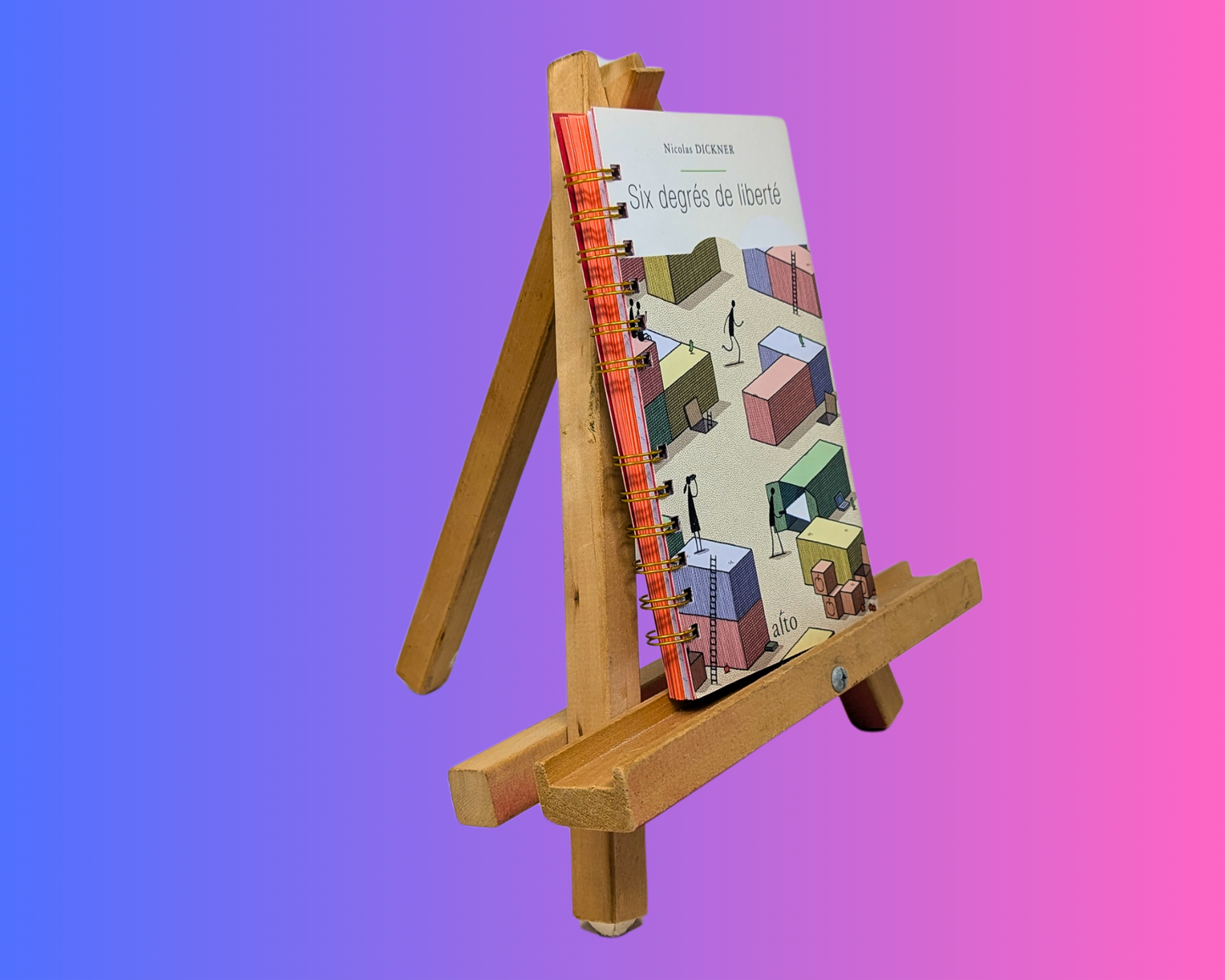 Handmade and Upcycled Six Degré de Liberté Novel by Nicolas Dickner Notebook