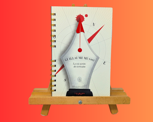 Handmade and Upcycled La Vie Secrète des Écrivains Novel by Guillaume Musso Notebook