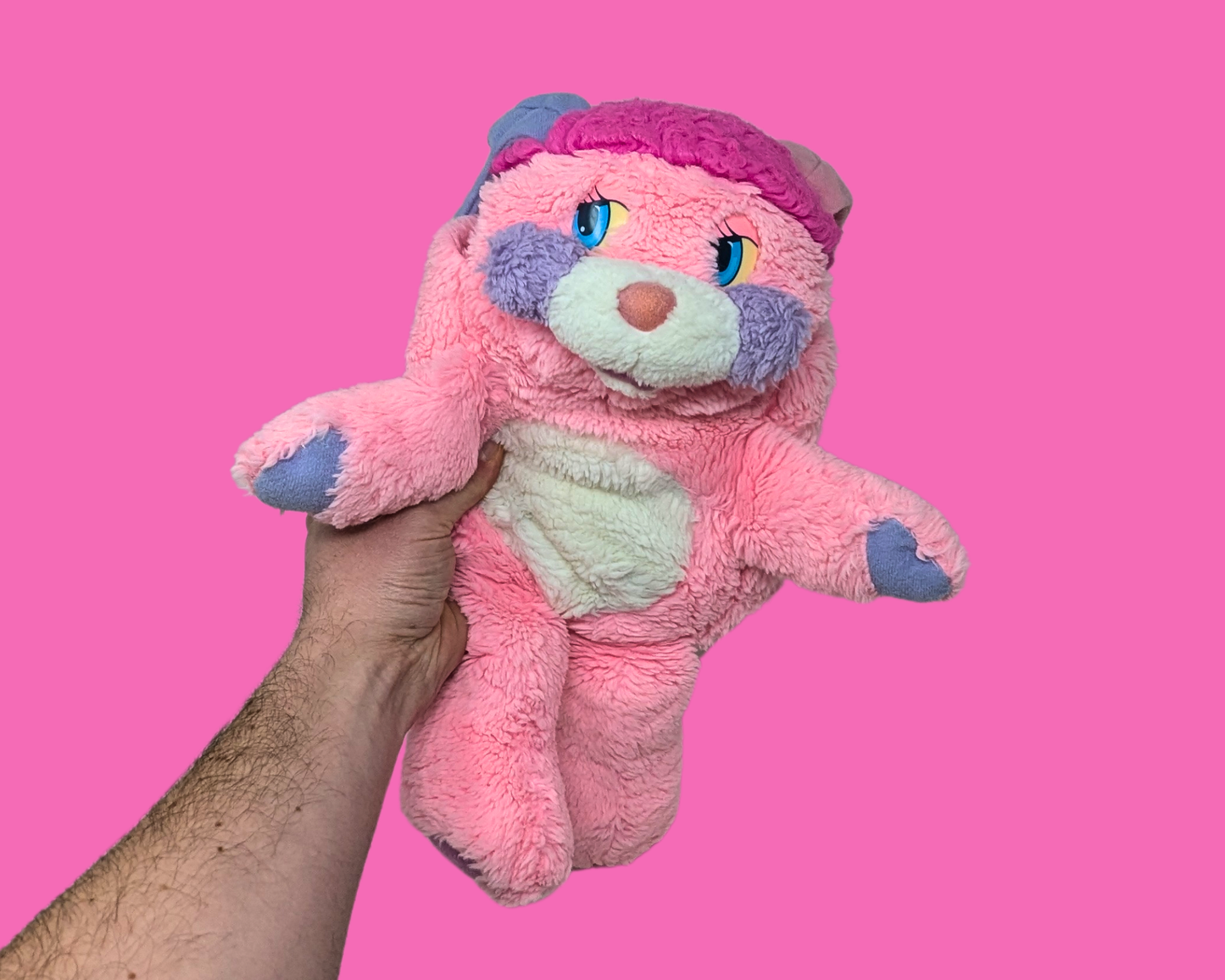 Vintage 1980's Pink Popples Plush Toy