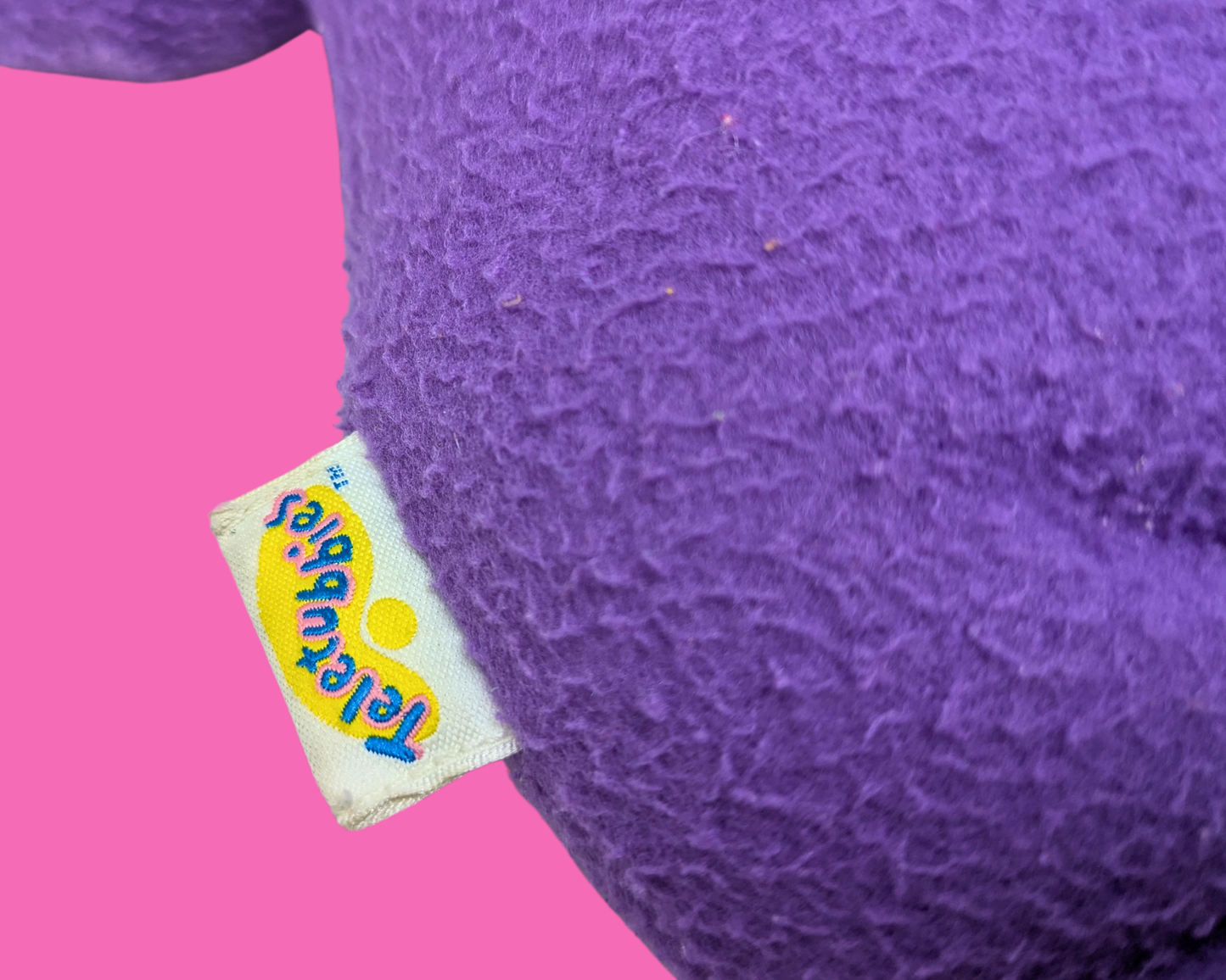 Peluche Tinky Winky Y2K, elle parle