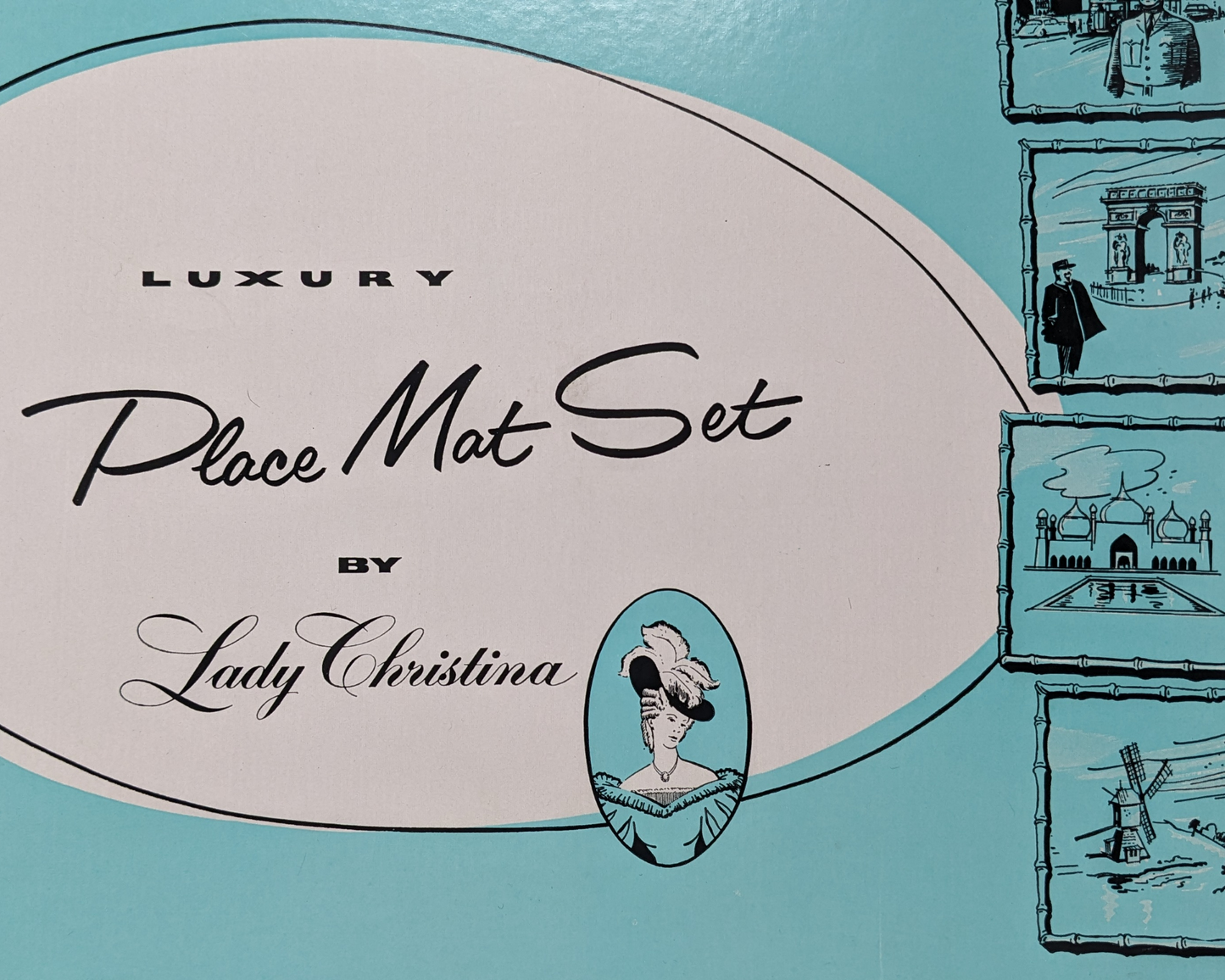 Vintage 1950's Sealed Luxury Place Mat Set by Lady Christina in Original Packaging
