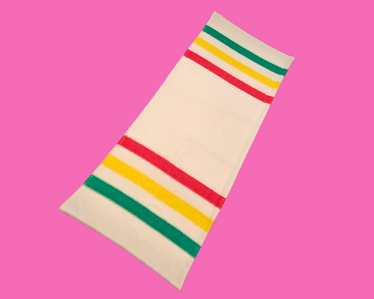 Vintage 1980's Genuine Wool, La Baie Styled Blanket