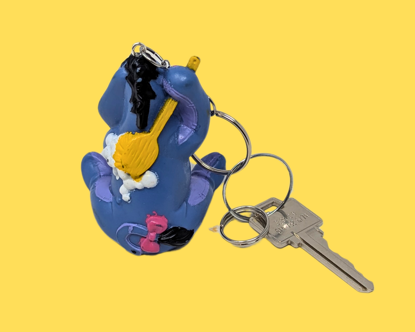 Handmade, Upcycled Winnie The Pooh's Eeyore Toy Keychain