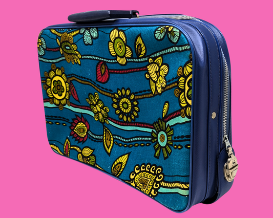 Valise vintage Groovy des années 1960 fabriquée au Japon